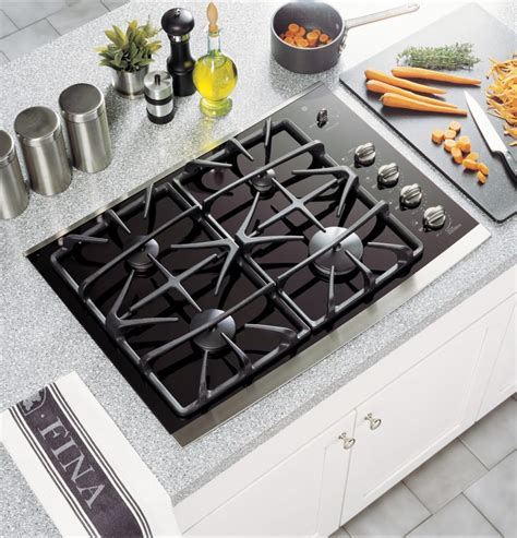 4 burner glass top gas cooktop